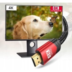 HDMI JSAUX CABLE 7.5 M, long HDMI fiber optic cable 2.1 48 GB / S, 2 pcs.