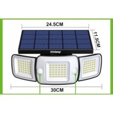 INTESASH SOLAR Lamp liikumisanduriga, 6000 mAh, IP65, 1200 LM 2PC