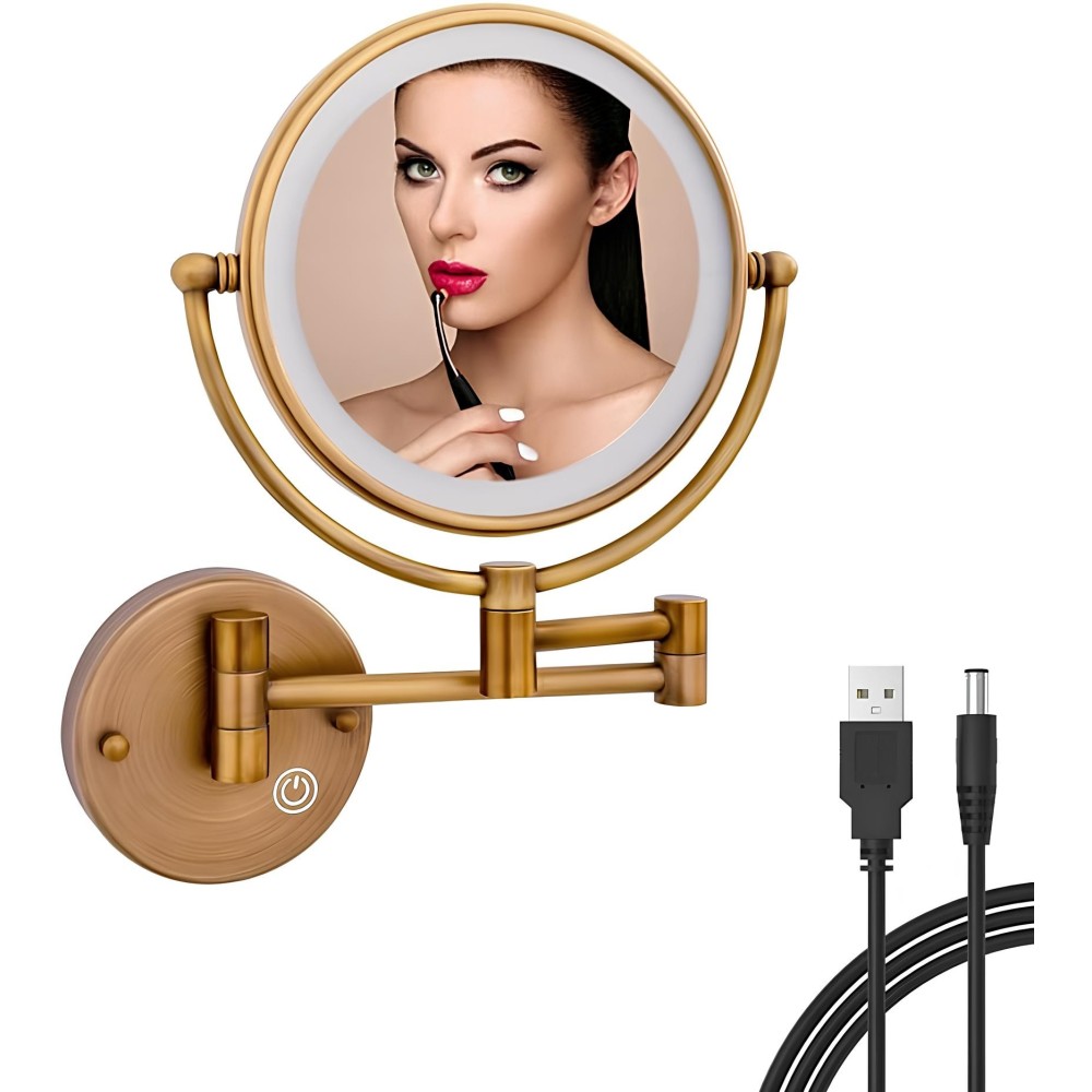 Cosmetic Mirror LED Wall Dimmer Reckodor, wireless 2600 mAh