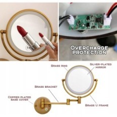 Cosmetic Mirror Led sienos Dimmer reckodor, bevielis 2600 Mah