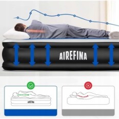 Dobbelt selvbærende airefin King of-A08 seng, 203x152x46 cm, brugt