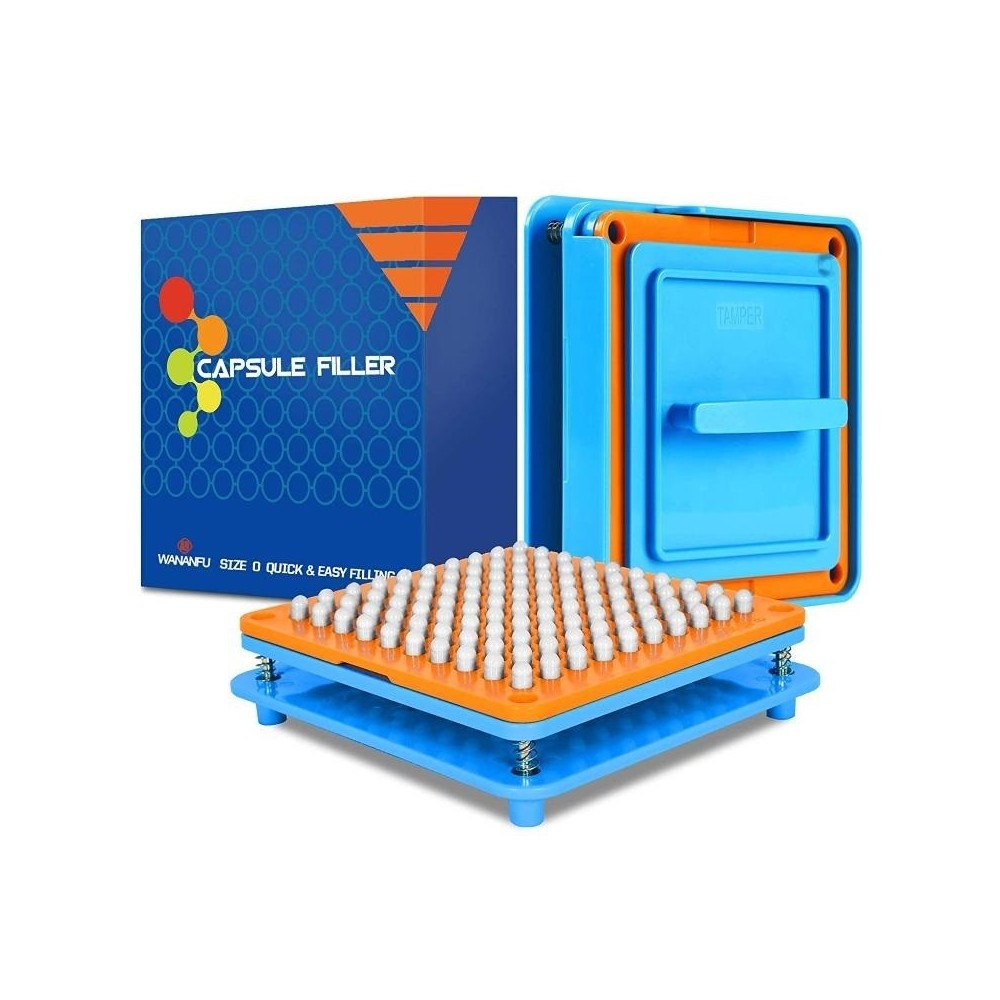 Filler capsules 100 holes Size 0 Manual WananFu machine for self-filling capsules drugs
