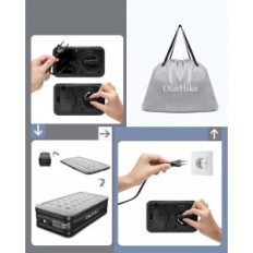 Colchão inflável Olarhike com bomba integrada 198x 101x46 cm após reparo