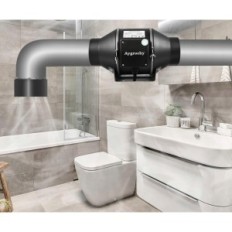 Säädettävä kanava tuuletin Aygrochy DF100-A 100 mm 50W, 32 dba, 595m3 / h