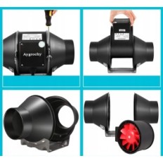 Ρυθμιζόμενος ανεμιστήρας καναλιού Aygrochy DF100-A 100 mM 50W, 32 DBA, 595m3 / h