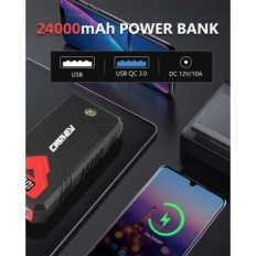 Automaatne boot Carhev JS-01, 12V, 3000A, Power Bank 24000 mAh.