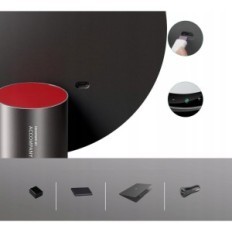 Make-up Mirror Amiro 9 "med belysning, 3 lys og 6 lysstyrke, svart