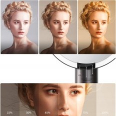 Make-up Mirror amiro 9 "z razsvetljavo, 3 luči in 6 svetlost, črna