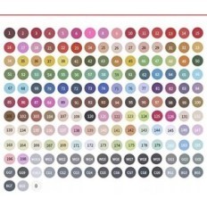 Markers for drawing Belleza Suprema, 167 colors in the bag used