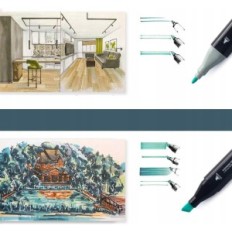 Marqueurs pour dessiner Belleza Suprema, 167 couleurs dans le sac utilisé