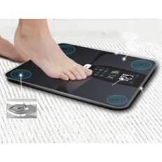 Inteligentni Wallue Fi1902B talne mase z zaslonom do 180 kg črne barve