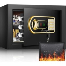 SANFNZ 22L 35X25X25 cm Sicuro, con portafoglio antincendio 20,5x13,5 cm