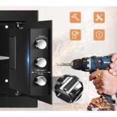 SANFNZ 22L 35x25x25 cm safe, with a fireproof portfolio 20,5x13,5cm