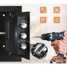 SANFNZ 22L 35x25x25 cm safe, with a fireproof portfolio 20,5x13,5cm