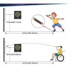 Elektronisk Dart Dart Mejasg med 12 dart, 34 spel, 1-8 spelare