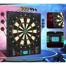 Elektronische dart dart mejasg met 12 darts, 34 games, 1-8 spelers