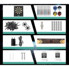 Elektronikus dart pajzs Mejasg 12 darts, 34 játék, 1-8 játékos