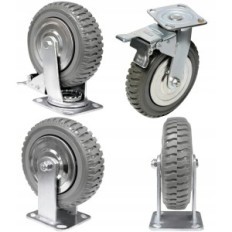 Set di 4 ruote YBAYMY Ø 200 mm, 2 torsione, 2 freno, fino a 1000 kg