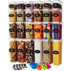 Conjunto de recipiente de contêiner de armazenamento de alimentos herméticos para produtos, 24 pcs
