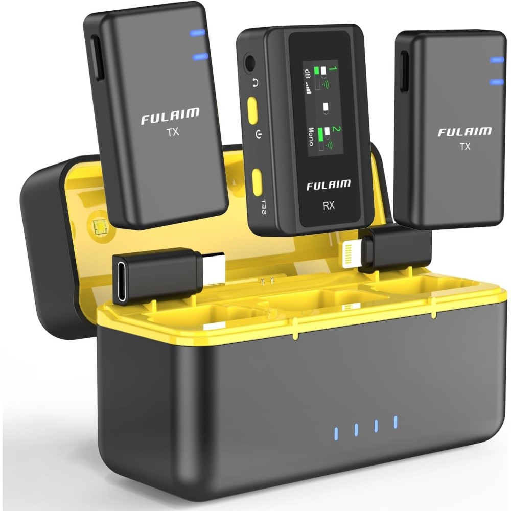 Drahtloses Mikrofonsystem auf Fultim X5-Clip aus dem Ladekoffer