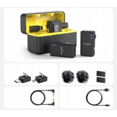 Trådløst mikrofonsystem på FUFIAIM X5 Clip fra lading tilfelle