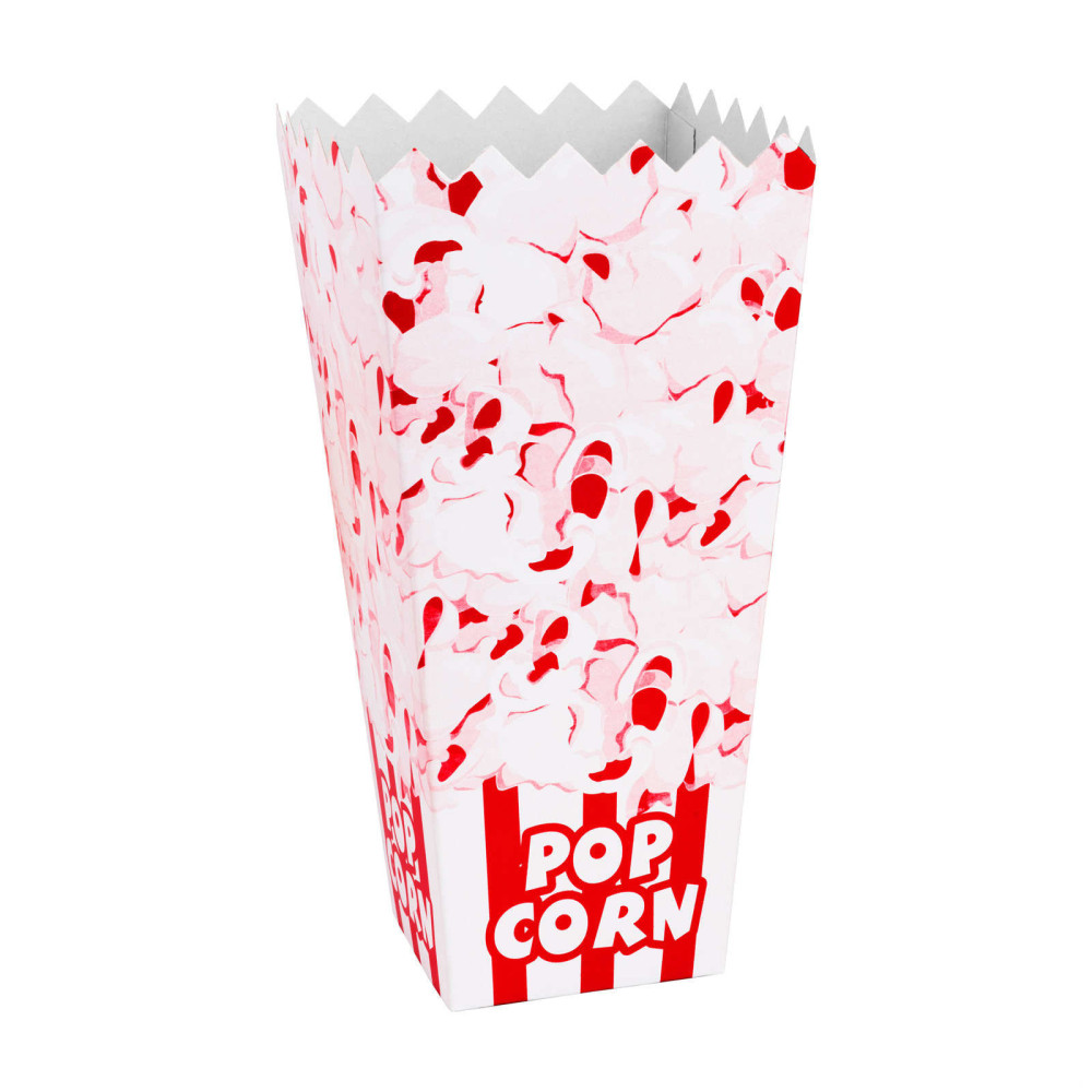 Laatikko pakkauksessa popcornissa 7x22x10.5cm BIG 1.7L 100PCS.