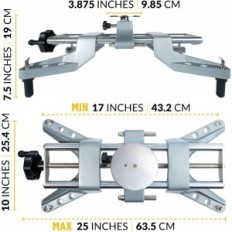 Autosolo Zackman Więg001 Pince à roues + Adaptateur de mesure de l'équilibre, 11-25 "