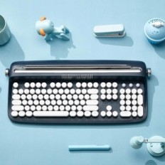 Tastiera Bluetooth wireless Yunzii Acto B503 con supporto blu