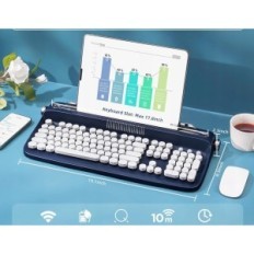 Vezeték nélküli Bluetooth YUNZII ACTTO B503 billentyűzet kék rack