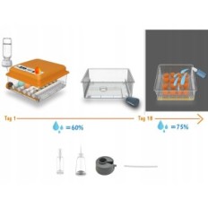Incubator Hethya EFX-16 AC220V DC12V 30W 50-60Hz Automatic, for 12-16 eggs