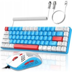 Näppäimistö ja Jindiao T8 LPNHE815327268 Näppäimistö ja hice815327268 RGB + USB-C, sininen