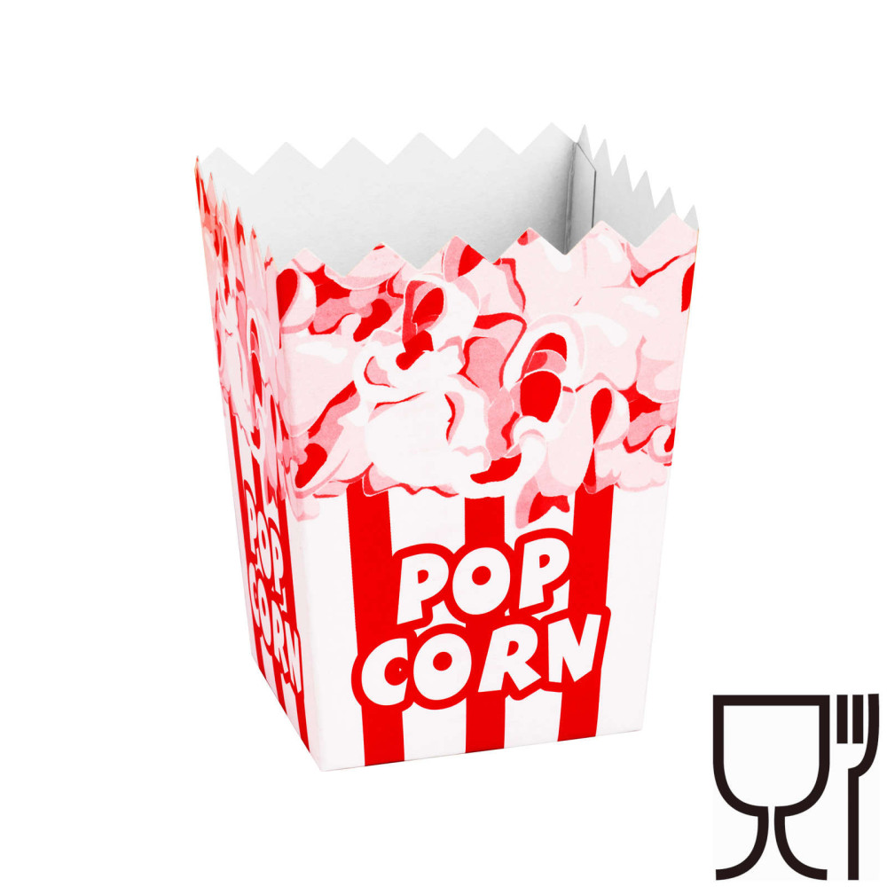 Box Carton på popcorn 7x11.5x9cm Små 0,5 l 100pcs.