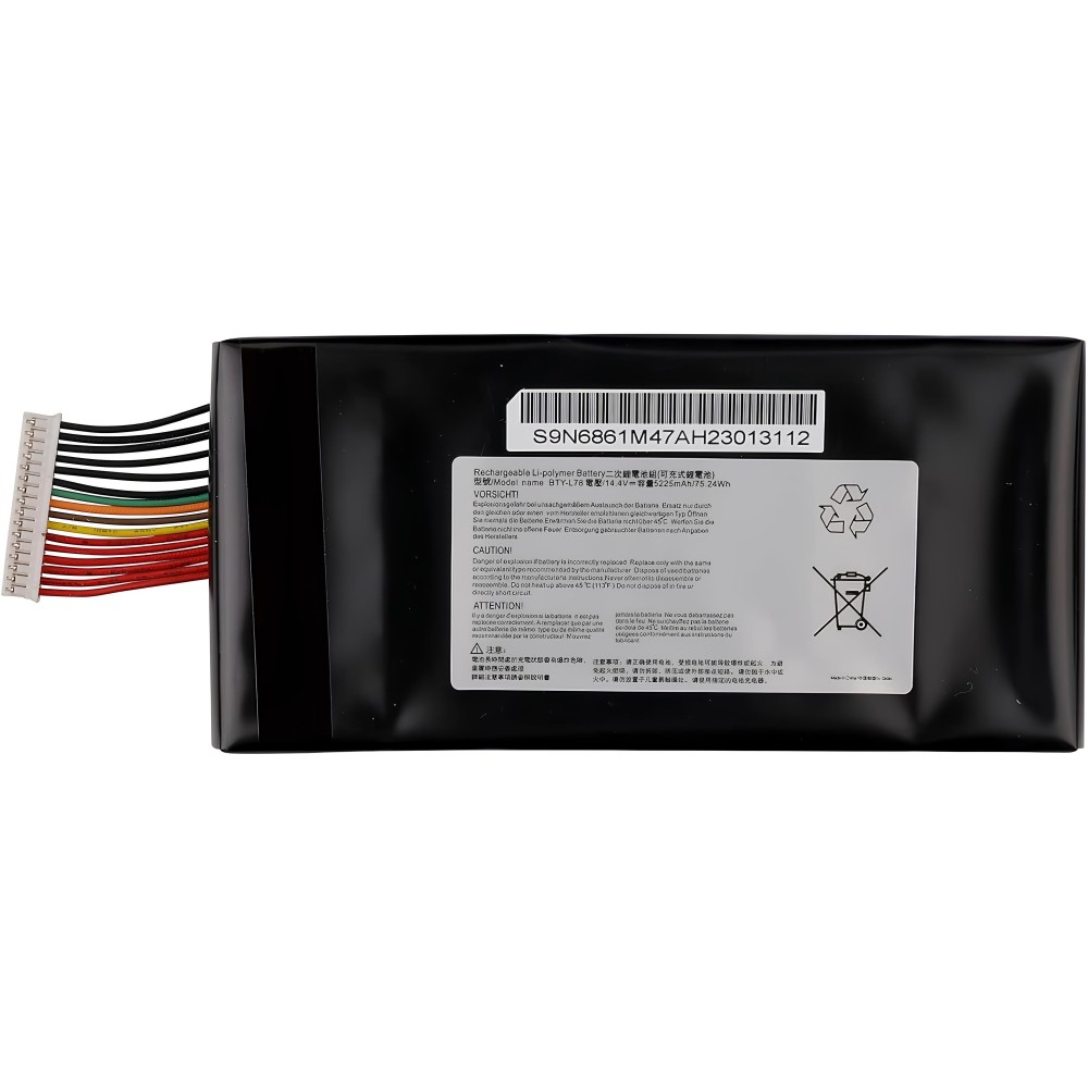 BTY-L78,14,4 V, 5225 MAH / 75,24 WH, für Laptop MSI Ausstellung