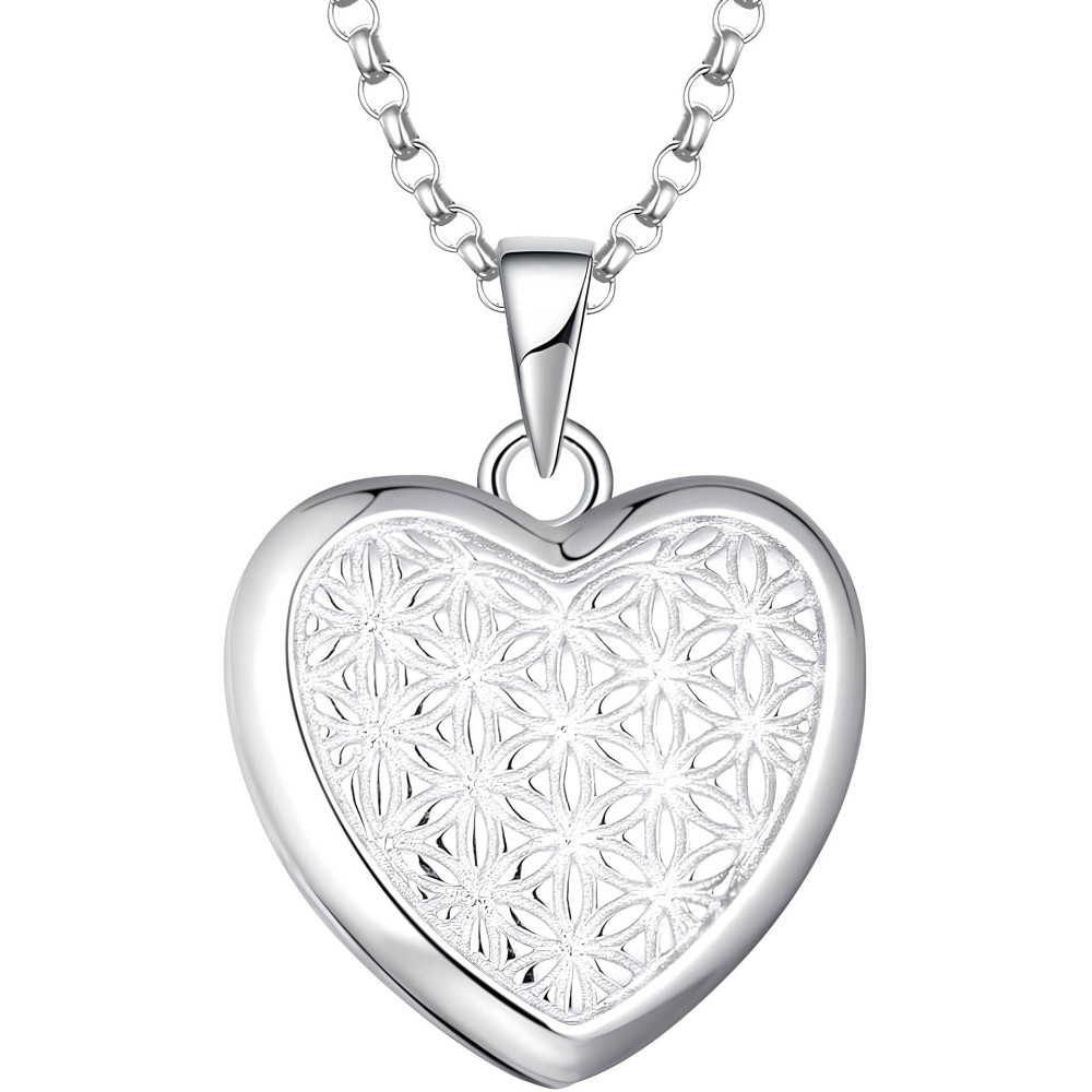 Collier Femme avec Jo Sagesse Médaillon, Argent 925, Pendentif avec chaîne