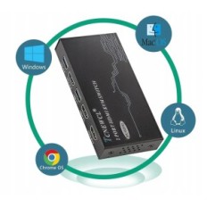 KVM TCNEWCL KS608T kontrolieris, 2 gab, HDMI 2.1, USB 3.0, 4K 120 Hz