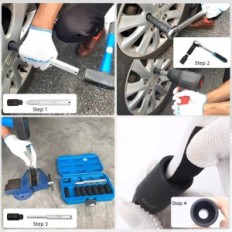 Kit para remover porcas de roda de cclife, 18-25 mm, 10 bits