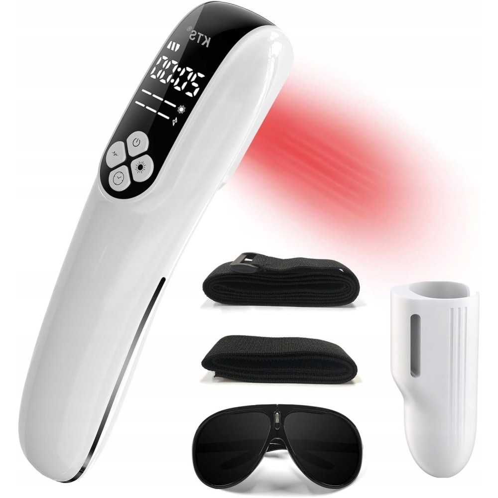 Dispositivo de terapia a laser KTS DPSC01, LLLT e TENS, 4x808nm, 12x650nm