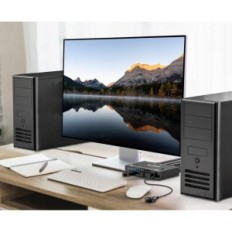 Contrôleur KCEVE KCEVE KCEVE KVM201DPA, 2 PC, 8K @ 30 Hz, 4K @ 144 Hz, 4xUSB 3.0