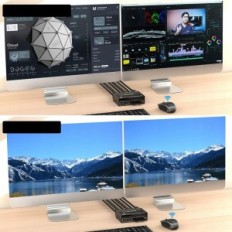 KVM Kceve KC-KVM202DP -ohjain USB 3.0 2 kpl, 4k @ 144 Hz, DisplayPort 1.4