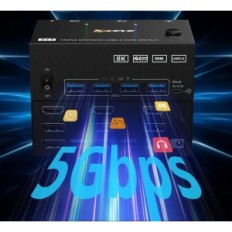 KVM YOUTINGHDAV KVM203DH CONTROLLER FOR 2 PC OG 3 MONITORER, 4K @ 144Hz