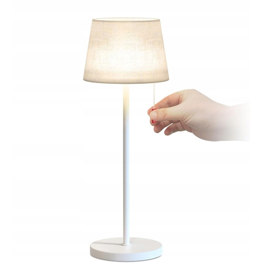 Trådløs GGG-1230 bordlampe, 3 nivåer lysstyrke, hvit