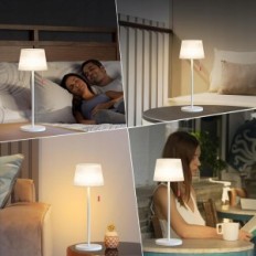 Wireless GGG-1230 Tischlampe, 3 Ebenen Helligkeit, Weiß