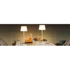 Trådløs GGG-1230 bordlampe, 3 nivåer lysstyrke, hvit