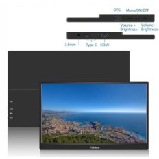 Φορητή οθόνη Pisichen HD156, 15,6 '' IPS 1080P HDR, 2xUSB-C, HDMI
