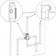 Zwarte verborgen Huahomy 612K-PH12B verborgen kit, messing lichaam