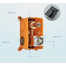 Sort skjult Huahomy 612k-pH12B skjult kit, messing krop