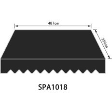 Stof til baldakinj, der stålte hjem trends P1018, 5 x 3,5 m, sort