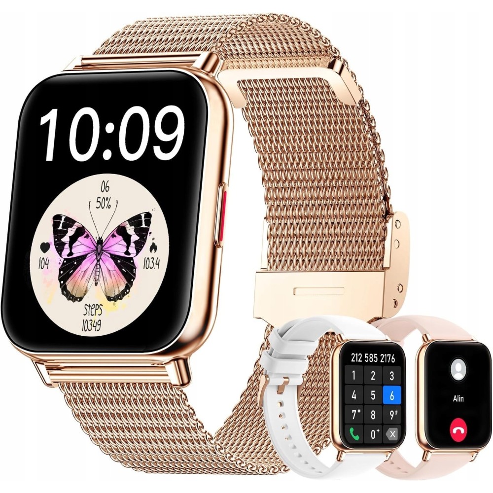 Intelligent Colesma I62G Horloges voor vrouwen, scherm 1.85 '', GPS, Gold