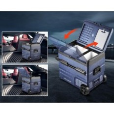 Auto hladnjaka Aaobosi Tww55 55L, WiFi, USB priključak, 12/24 V i 100-240 V, do -20 ° C, plava