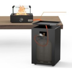 Eltávolított gáz felső Onlyfire, 23000 BTU elektronikus gyújtással, 23000 BTU, fekete